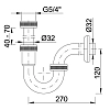 Сифон для раковины Styron STY-638-32-F хром