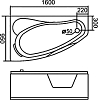 Акриловая ванна Gemy 160х95 G9046 K L