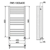 Полотенцесушитель водяной Ника Modern ЛМ 5 100/40 RAL9005 черн мат с вентилями черный