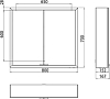 Зеркальный шкаф Emco Asis prime 80 9497 060 62 с подсветкой