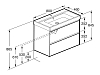 Тумба под раковину Roca Ona 80 см A857630511 темный вяз
