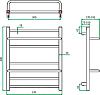 Полотенцесушитель водяной Grota Vista 53x60