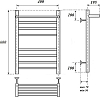 Полотенцесушитель электрический Point PN10146SPE П7 400x600 с полкой левый/правый, хром