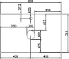 Столешница Diwo Элиста 80 00-00001232 черный мрамор