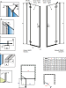 Душевая дверь в нишу 130 см Radaway Essenza New DWJ 130L 385017-01-01L стекло прозрачное