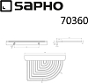 Угловая полочка Sapho Smart 70360, хром