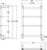 Полотенцесушитель электрический Margaroli Sole 370-542-4 хром