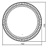 Зеркало Azario Армада LED-00002513 белый