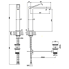 Смеситель для раковины Gessi Rettangolo K 53003#299, черный матовый