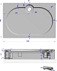 Поддон для душа GuteWetter Deluxe 120x80x16 Q серый