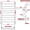 Полотенцесушитель водяной Ника Trapezium ЛТ ВП 120/60-8 с полкой