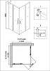 Душевое ограждение Niagara Nova66080811 стекло прозрачное, профиль хром