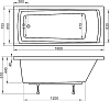 Акриловая ванна Ravak Domino ‎Plus 160x70 C621R00000 без гидромассажа