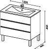 Мебель для ванной Sanvit Кубэ-3 120 белый глянец