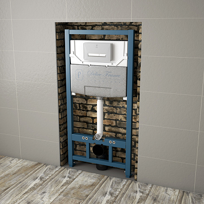 Инсталляция Delice DD01 Aura Crome с хромированной панелью Aura