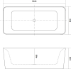 Акриловая ванна Aquatek Квадро 180x80 см AQ-K27880, белый