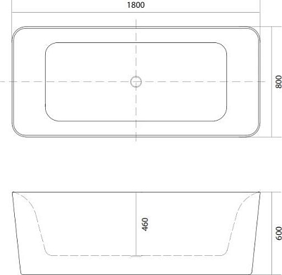 Акриловая ванна Aquatek Квадро 180x80 см AQ-K27880, белый