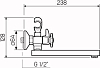 Смеситель для ванной РМС SL115-142E, хром