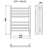 Полотенцесушитель электрический Ника Step-1 STEP-1 80/40 черн мат U черный