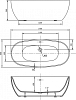 Акриловая ванна Vincea VBT-405-1700MB, слив-перелив в комплекте, черный матовый