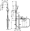 Смеситель для кухни Hansgrohe Aqittura 76826800 серый