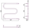 Полотенцесушитель электрический Стилье М-образный 00503-5050 хром