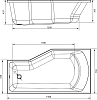 Акриловая ванна STWORKI Кронборг L 150x75 см, с ножками