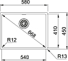 Кухонная мойка 58 см Franke Box BXX 210/110-54 127.0453.660, нержавеющая сталь