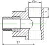 Тройник Kalde 3222-tmo-250c25 25x3/4"