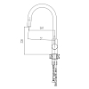 Смеситель для кухни Haiba HB70304-5 сталь