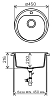 Кухонная мойка Polygran F-05 F-05 №14 (Серый) голубой