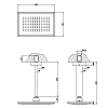 Верхний душ с кронштейном Gessi Eleganza 46152#031, хром