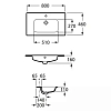 Тумба с раковиной Roca The Gap 80 ZRU9307580 + смеситель, белый глянец