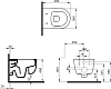 Комплект Унитаз подвесной BOCCHI V-Tondo 1417-006-0129 безободковый, серый матовый + Крышка A0336-006 с микролифтом, серая матовая + Инсталляция Ewrika ProLT 0026-2020 + Кнопка 0044 черная матовая