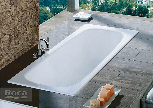 Чугунная ванна Roca Continental 170х70 7.2129.0.100.R белый