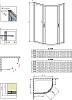 Душевой уголок 90х80 см Radaway Premium Plus E 90x80 30492-01-06N стекло фабрик