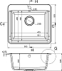 Мойка кухонная Domaci Парма V-420 черная