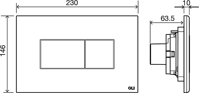 OLI 120 ECO Sanitarblock pneumatic + кнопка KARISMA, + Унитаз Point Меркурий PN41831