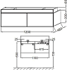 Тумба под раковину 120 см Jacob Delafon Terrace EB1188-F26 фиолетовый