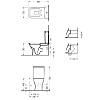 Унитаз-компакт Serel Diagonal DG02SL, сиденье Silent Close, белый