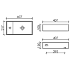 Раковина подвесная Ceramica Nova Element CN6051RMDH антрацит