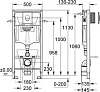 Комплект инсталляции Grohe Rapid SL 38750001 4 в 1 с кнопкой смыва и подвесным унитазом Jaquar Solo SLS-WHT-6953BIUFSM с крышкой-сиденьем микролифт