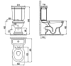 Напольный унитаз Creavit Klasik KL310-OK/KL410-OK/IT5030 с функцией биде, цвет белый, декор Krokodil