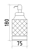 Дозатор для жидкого мыла Boheme Royal Cristal 10929-BR-B бронза;черный