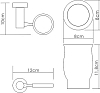 Стакан WasserKRAFT K-24128, белый/хром