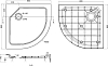 Поддон для душа Cezares Tray SMC R-550 80х80 TRAY-SMC-R-80-550-150-W, белый