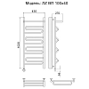 Полотенцесушитель электрический Ника Curve ЛЗ ВП 100/40 лев хром