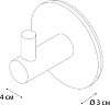 Крючок Fixsen Equipment FX-558A, черный