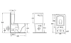 Напольный унитаз Aquanet Tavr 2.0 C1 LX-2905 (243542) безободковый с бачком C2 (243543) с крышкой-сиденьем Soft Close - Slimseat
