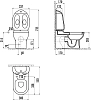 Напольный унитаз Creavit Ducky DC360-11CB00E-0000/DC400-00CB00E-0000/KC1003.01.1200E/IT5130